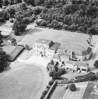 Oblique aerial view from E.