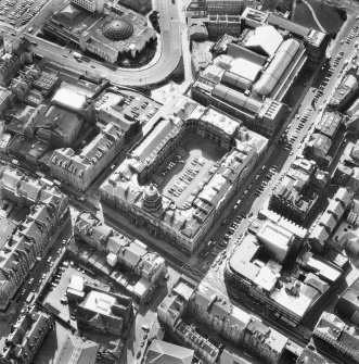 Aerial view showing Old College and Royal Museum of Scotland