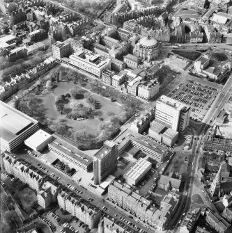 Aerial view of Edinburgh University, George Square seen from the South East.