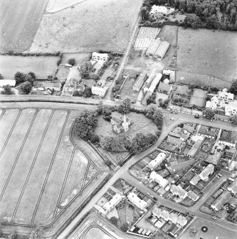 East Saltoun, oblique aerial view taken from the SW, centred on the village of Saltoun.