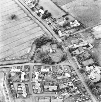 East Saltoun, oblique aerial view taken from the SSE, centred on the village of Saltoun.
