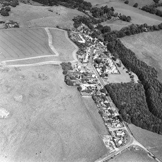 Oblique aerial view centred on the village, taken from the WSW.