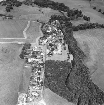 Oblique aerial view centred on the village, taken from the WSW.