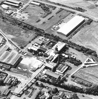 Oblique aerial view centred on Lady Victoria Colliery, taken from the ENE.