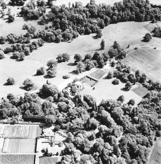 Oxenfoord Castle: oblique aerial view, taken from the W.