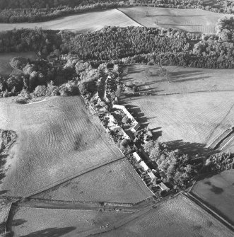 Oblique aerial view centred on the village of Temple, taken from the SE.