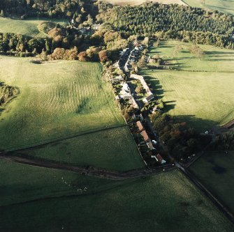 Oblique aerial view of Temple, centred on the village, taken from the S.