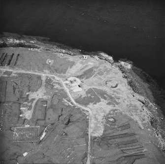 Flotta, Neb and Gate Batteries, oblique aerial view, taken from the NW.