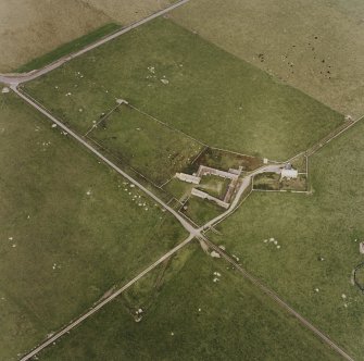 Aerial view of Orkney, Sanday,  Warsetter farmsteading, taken from the SE.