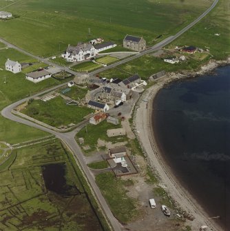 Oblique aerial view of the village, taken from the SSW.