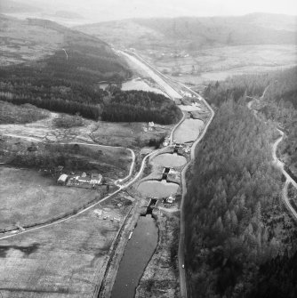 Crinan Canal and Dunnardry Locks.
Aerial view (NR 820 911).