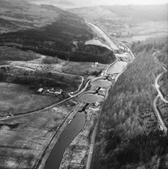 Crinan Canal and Dunnardry Locks.
Aerial view (NR 820 911).