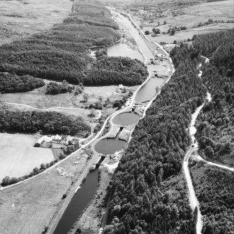 Crinan Canal and Dunnardry Locks.
Aerial view (NR 820 911).