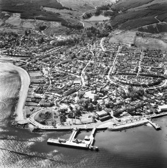 Dunoon, East Bay, Town Centre.
Oblique general view.