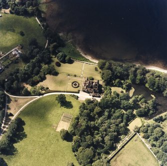 Oblique aerial view centred on Ardkinglas House, taken from the E.