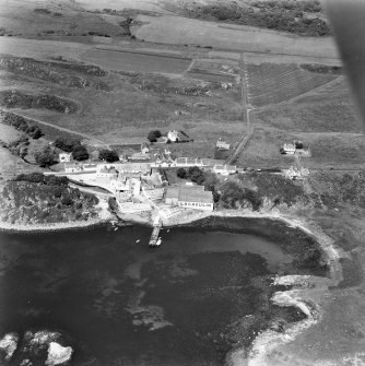 Lagavulin Distillery.
Aerial photograph of Distillery and Lagavulin Bay.