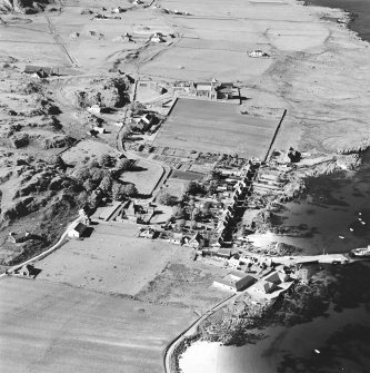 Oblique aerial view of Iona, taken from the south, centred on the town.