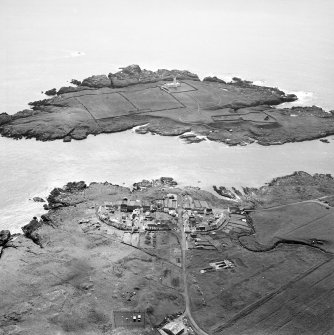 Oblique aerial photograph of Orsay Island and Port Wemyss, Islay, taken from the ENE.