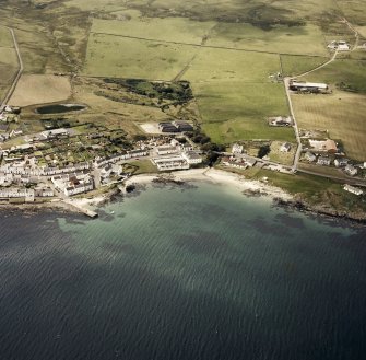 Oblique aerial photograph of Port Charlotte, Islay, taken from the ESE.