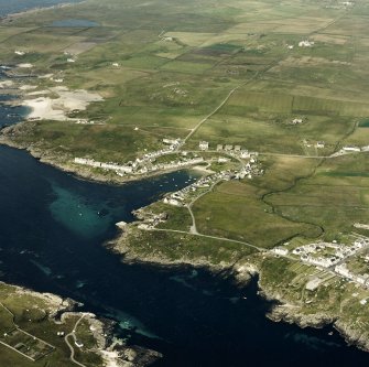 Oblique aerial photograph of Portnahaven and Port Wemyss, Islay, taken from the SSW.