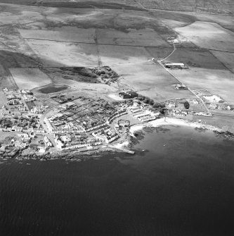 Oblique aerial photograph of Port Charlotte, Islay, taken from the E.