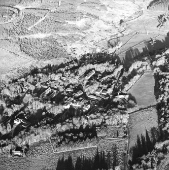 Oblique aerial view centred on the hospital and asylum, taken from the SSE.