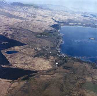 General oblique aerial view centred on the distillery and villages, taken from the S.