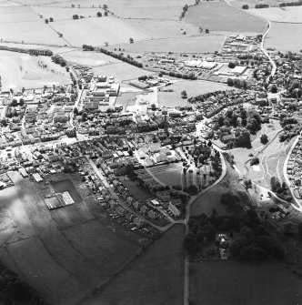 Oblique aerial view of Biggar, taken from the NNW.