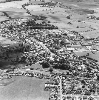 Oblique aerial view of Biggar, taken from the W.