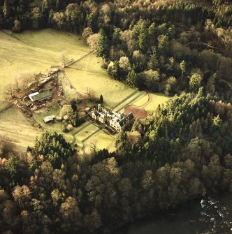 Oblique aerial view centred on Corehouse, taken from the E.