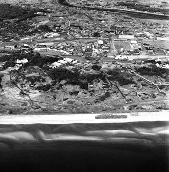 Ardeer, Nobel's Explosives Factory, oblique aerial view, centred on magazines.