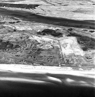 Ardeer, ICI works, Nobel's explosives, oblique aerial view, south centred on magazines.
