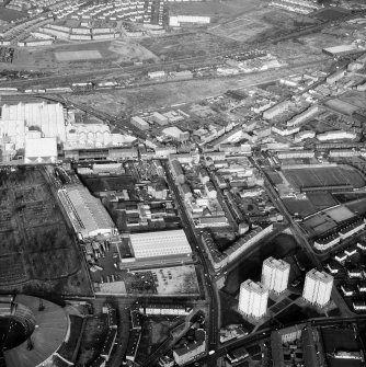 Glasgow, Parkhead
Oblique aerial view of general area and Celtic Park Stadium.