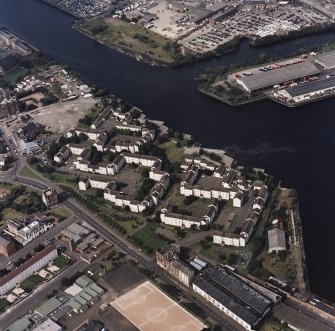 Glasgow, Govan, oblique aerial view.