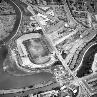 Glasgow, Firhill.
Oblique aerial view of football ground.