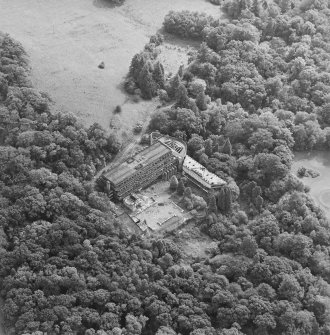 Cardross, oblique aerial view, taken from the NNW, of St Peter's College.