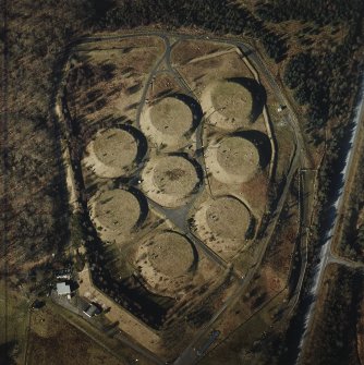 Oblique aerial view centred on the oil fuel depot, taken from the SSE.