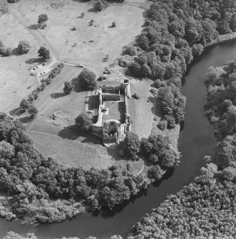 Bothwell Castle, oblique aerial view, taken from the W.