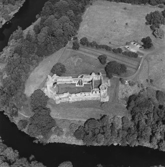 Bothwell Castle, oblique aerial view, taken from the S.