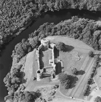 Bothwell Castle, oblique aerial view, taken from the E.