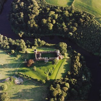 Bothwell Castle, oblique aerial view, taken from the N.