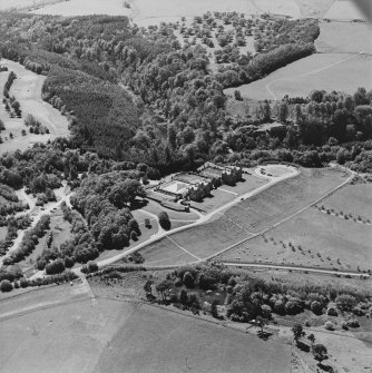 Aerial view of Chatelherault and Cadzow Castle, taken from the NE.