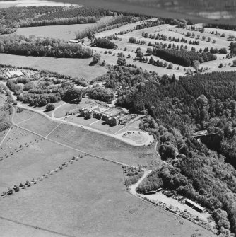 Aerial view of Chatelherault and the Duke's Bridge, taken from the NW.