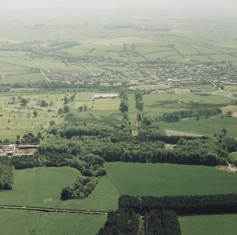 General aerial view of Loudoun Castle, including Galston, taken from the N.