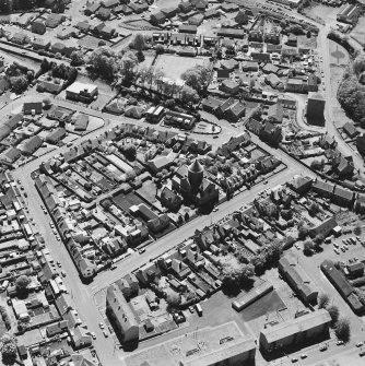 Aerial view of Bentinck Street Church and Barr Castle, taken from the NE.