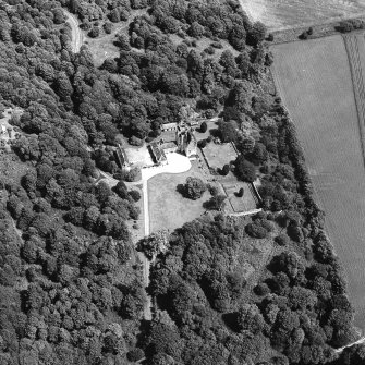Oblique aerial photograph of Killochan Castle taken from the W.