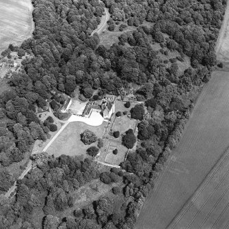 Oblique aerial photograph of Killochan Castle taken from the SW.