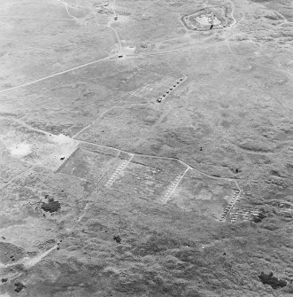 Oblique aerial view of the rifle ranges and the adjacent trench, taken from the NW.