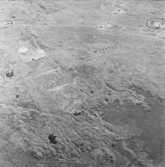 Oblique aerial view of the rifle ranges and the adjacent trench, taken from the W.