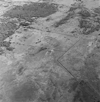 Oblique aerial view of the grenade range and adjacent rifle range, with the disused moving target range in the background, taken from the WSW.